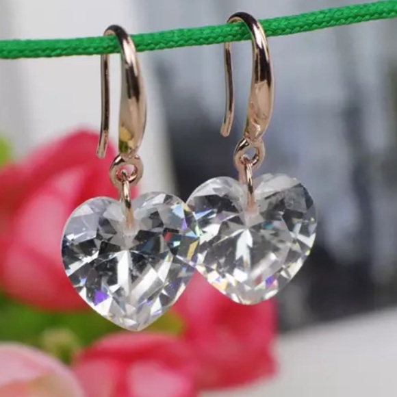 NEW!๐๐๐ROSE GOLD COLOR! DROP HEARTS!๐๐๐LOVE! - Picture 2 of 6